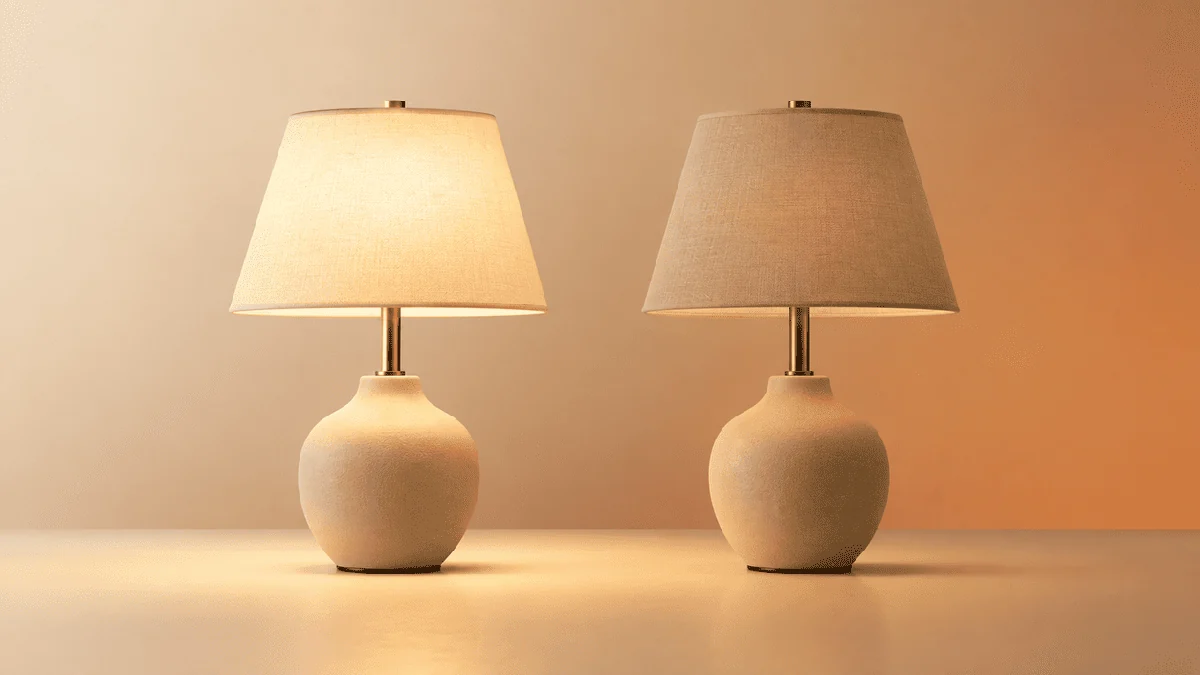 Two identical lamps, one bright and one dimmed, showing what happens when Claude switched models to a weaker one